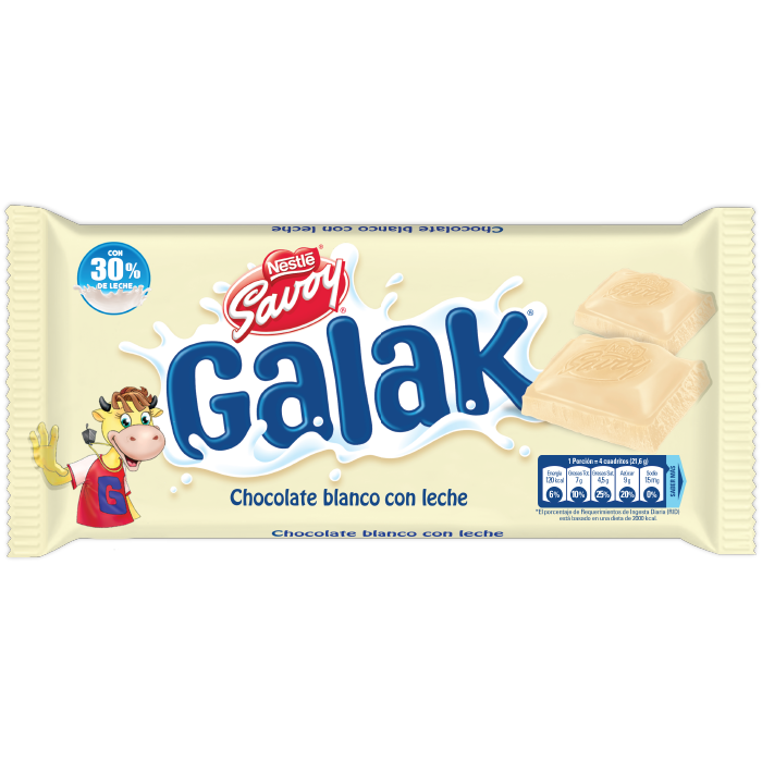 SAVOY® GALAK Chocolate Blanco (Display 5x130g)