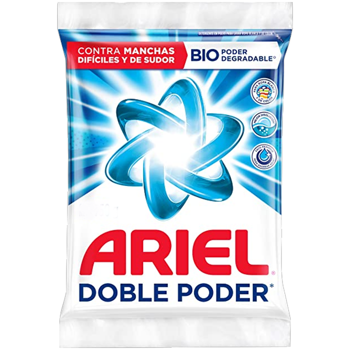 Detergente Ariel Doble Poder (Bulto 10x850g)